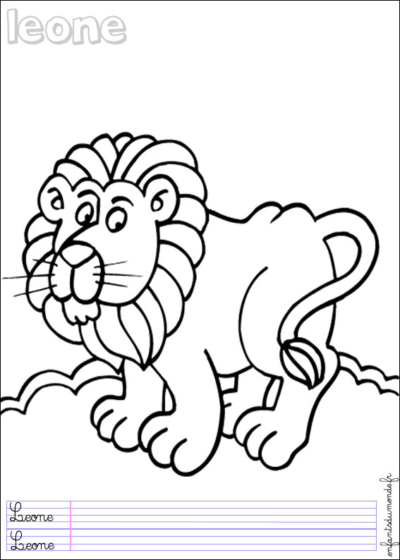 coloriage lion 2